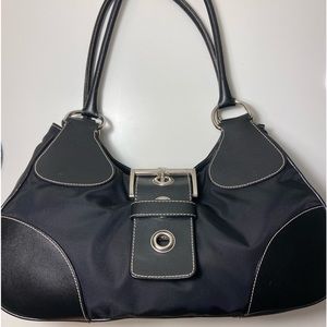 vintage prada tessuto moon shoulder bag (2000s)